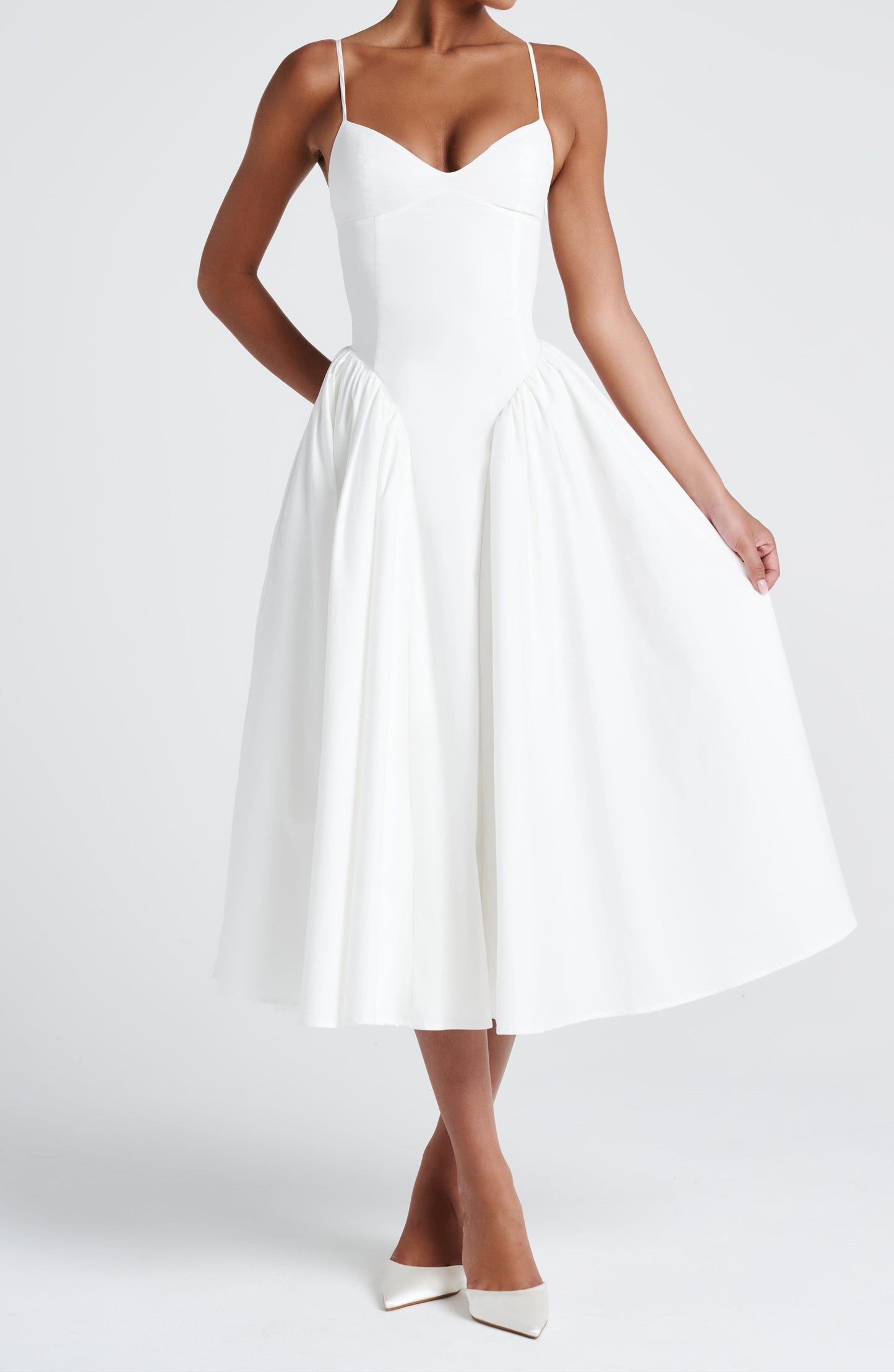 Regina Midi Dress - Ivory