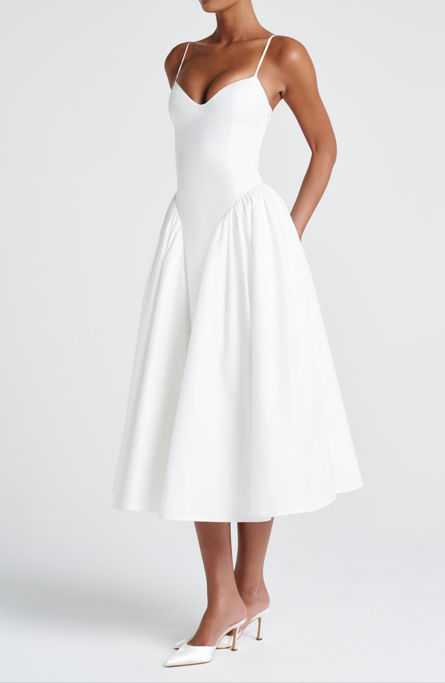 Regina Midi Dress - Ivory