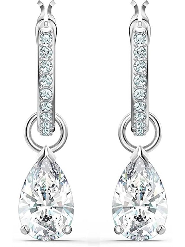 1 Pair Crystal Earrings For Wedding Birdal Bridesmaids Chandelier Dangle Drop Earrings for Women
