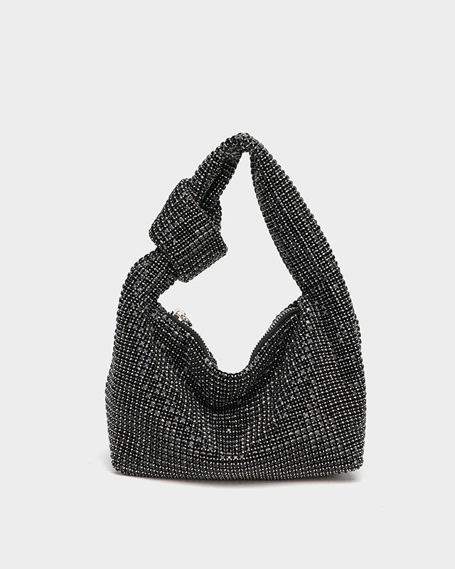 Fully Diamond A-Grade Rhinestone Knot Bag