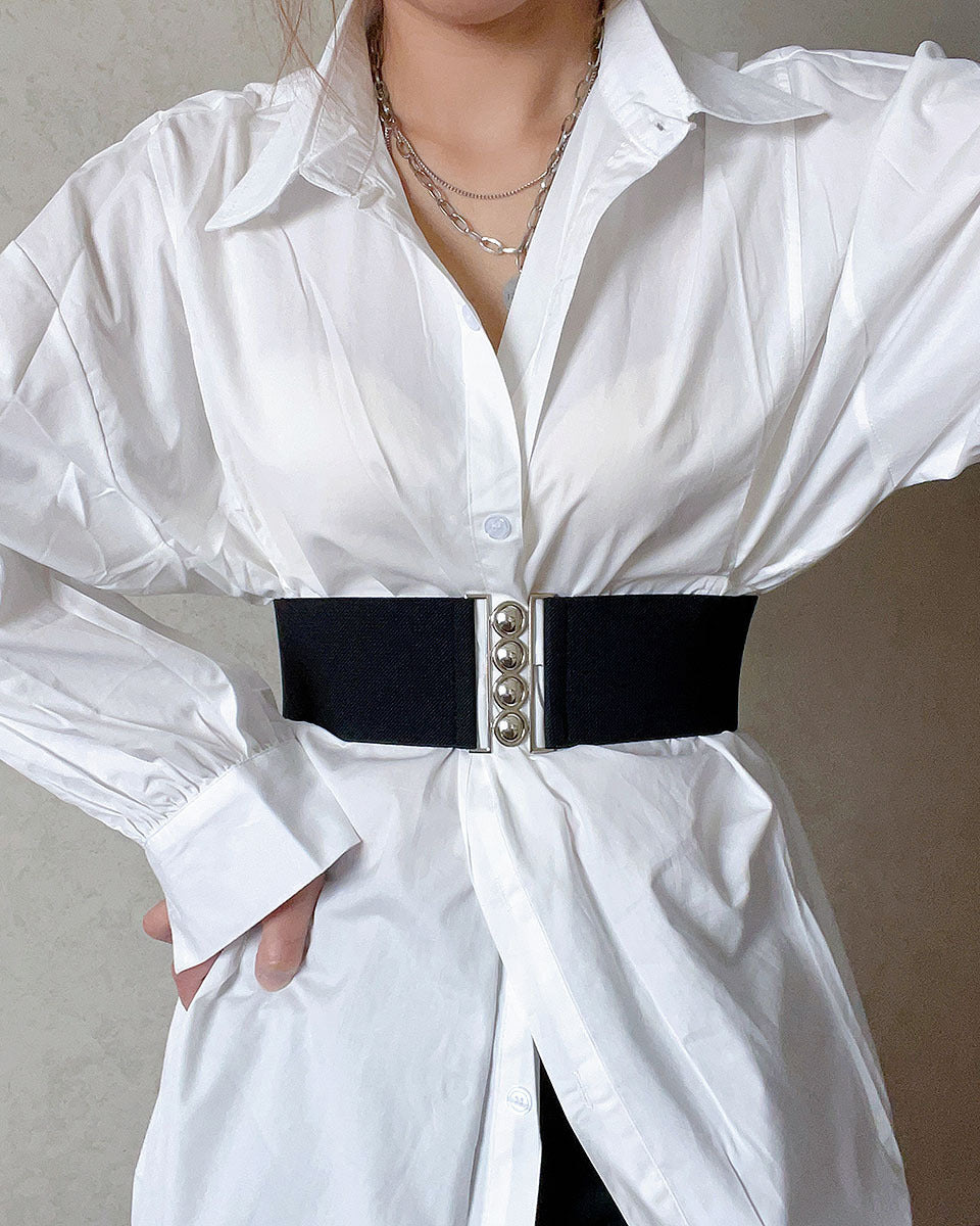 Elastic Round Buckle Belt