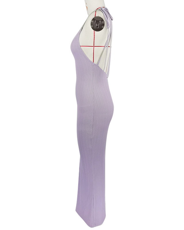 Slim Backless Strappy Long Dress