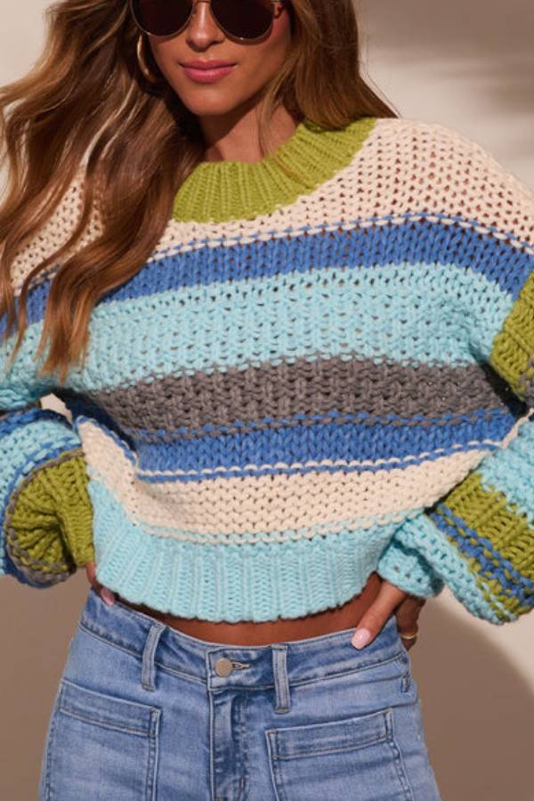 Suéter de punto corto Harvest Feels