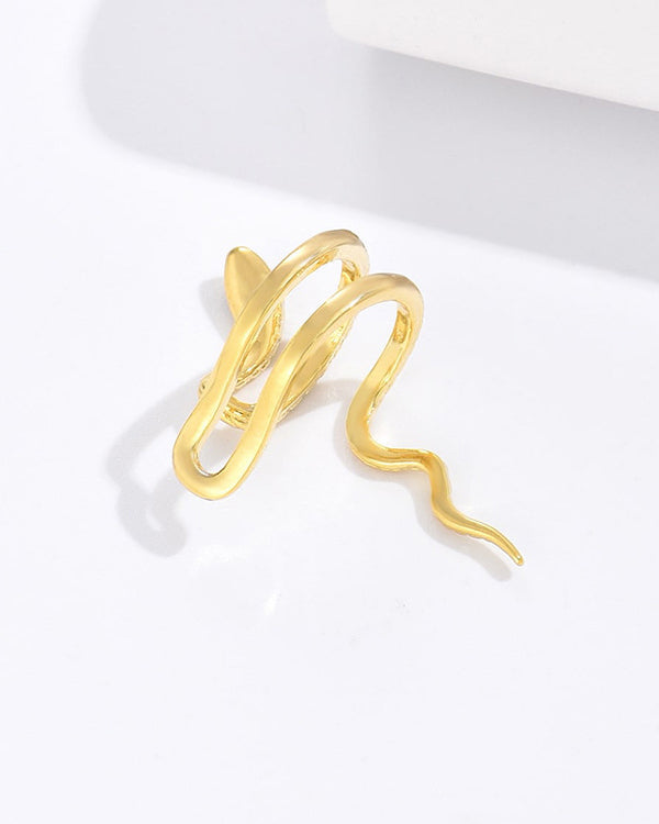 Snake-Shaped Ear Cuff 3 Dimensional Earrings Without Piercing