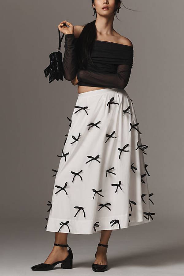 Bows Midi Skirt