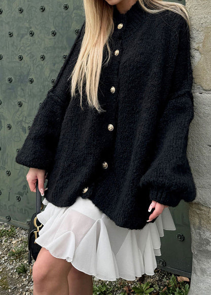 Elora – Oversized Button Front Knit Cardigan