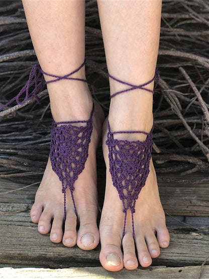 Daily Outdoor Pure Color Anklet for Women