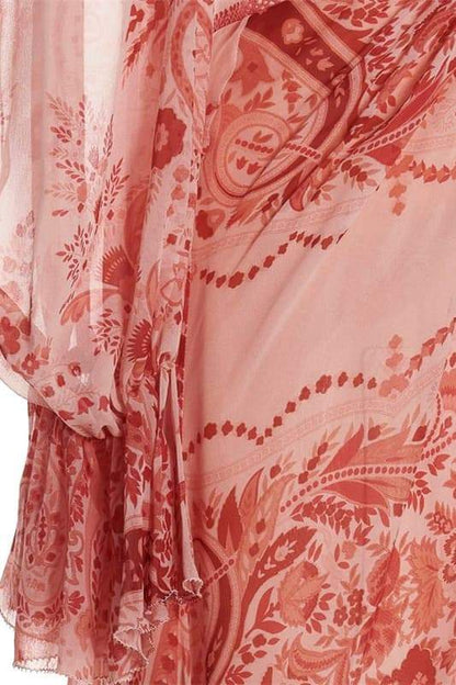 Gloria Paisley Printed Ruffled Maxi Dress
