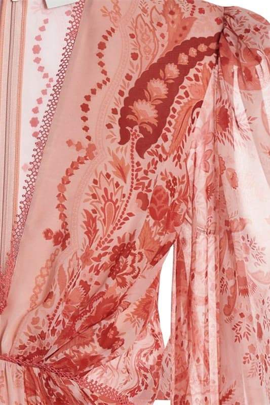 Gloria Paisley Printed Ruffled Maxi Dress