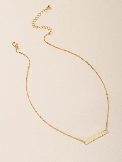 Gold Geometric Charm Necklace for Women