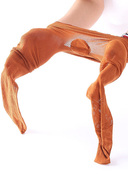 NET Latin Socks Toe Plus Cotton File Professional Latin Match Tights Pantyhose Professional Dance Socks for Women