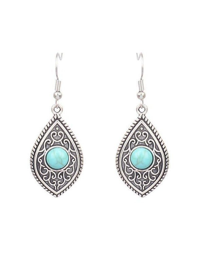1 Pair Hanging Earrings For Daily Alloy Classic Totem Series for Women