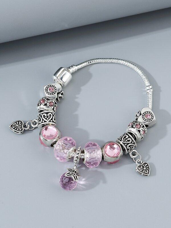 Heart Bead Decor Bracelet for Women
