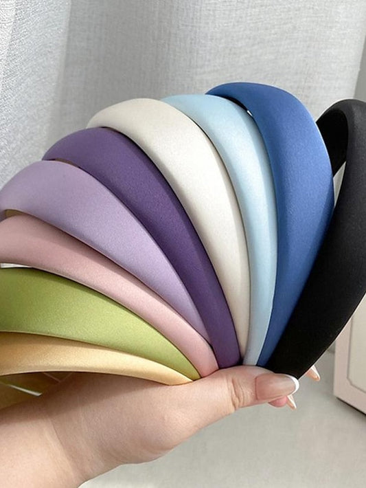 Girls' Headbands Headband For Daily Fabric 15A Satin Black 3A Satin Nude Apricot 2A Satin Champagne for Women