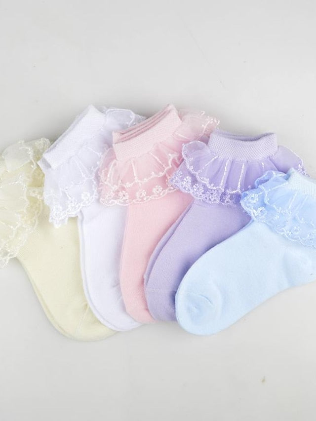 Kid's Crew Socks Wedding Party Daily Solid / Plain Color Nylon Cotton Classic Lolita 1 Pair for Women