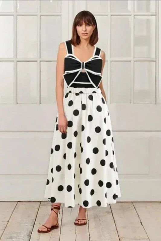 Polka Dot One-Piece Swimsuit Set