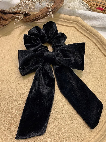 1 Pcs Hair Scrunchies Bowknot Velvet Elastics Hair Bands Scrunchy Hair Rope Ties Hair Bow Ponytail Holder Accessories for Women Girls for Women