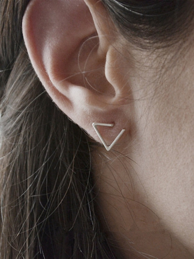 1 Pair Earrings For Girls' Imitation Diamond Alloy Earpendant Personality Matching Geometric Hollowed Out Square Earrings for Women