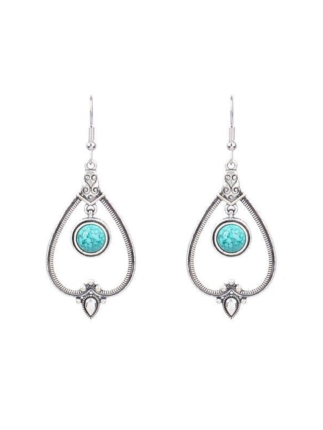 1 Pair Hanging Earrings For Daily Alloy Classic Totem Series for Women