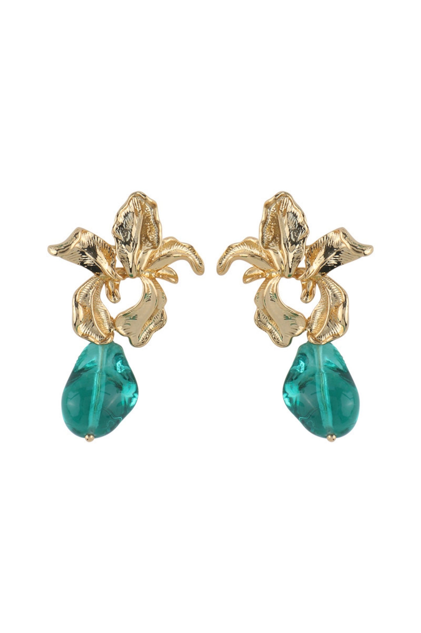 Dimentional Green Acrylic Necklace & Earrings