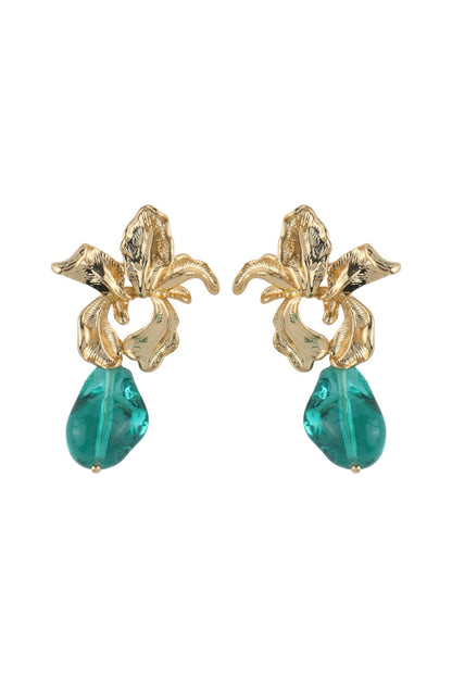 Dimentional Green Acrylic Necklace & Earrings