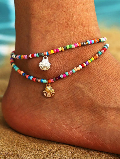 Ethnic Style Outdoor Shell Anklet for Women