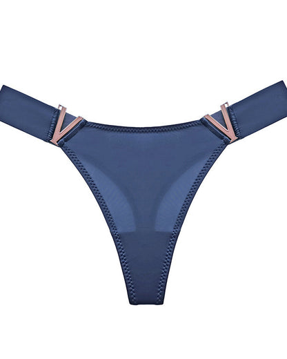 V-Neck Metal Thong Briefs（7 Pieces）