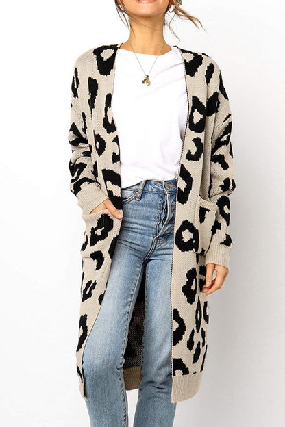 Leopard Print Sweet Comfy Cardigan Tops Sweater(3 Colors)