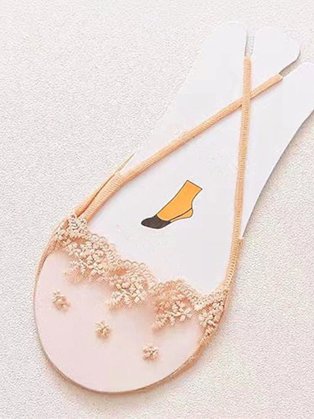 1 Pair Socks Solid Colored Antibacterial / Leg Shaping Simple Style Polyester / Cotton EU36-EU46 for Women