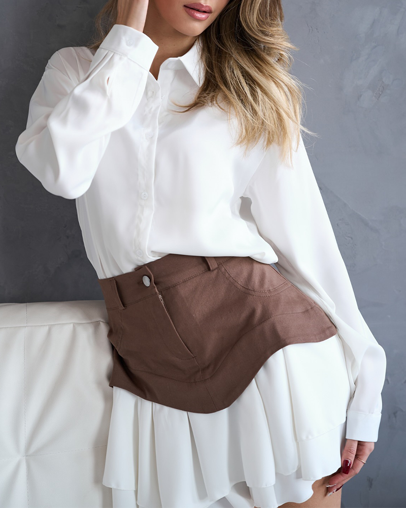Pleated High Waist Mini Skirt