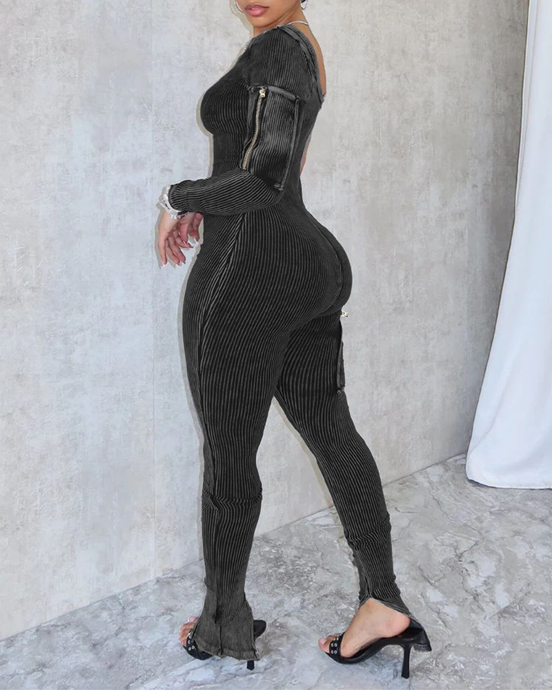 High Elastic Irregular Slim Fit Jumpsuit