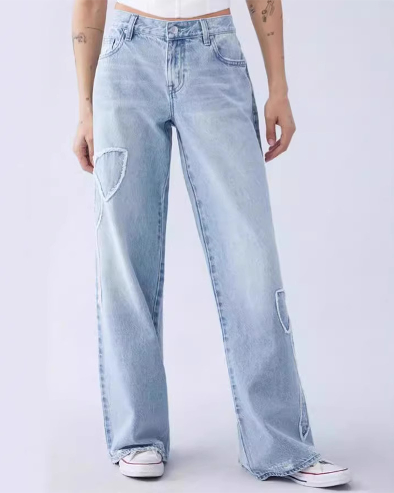 Raw Bow Jeans On The Side