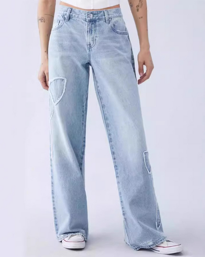 Raw Bow Jeans On The Side