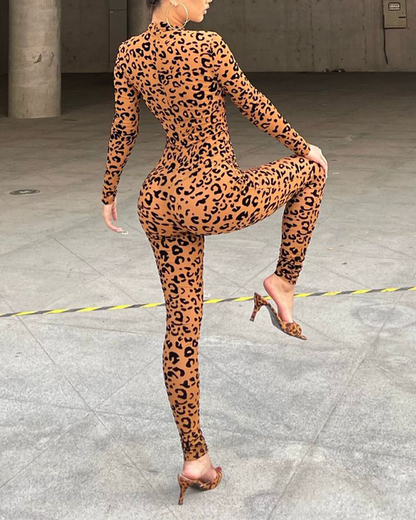 Slim Fit Sexy Flocking Bodysuit