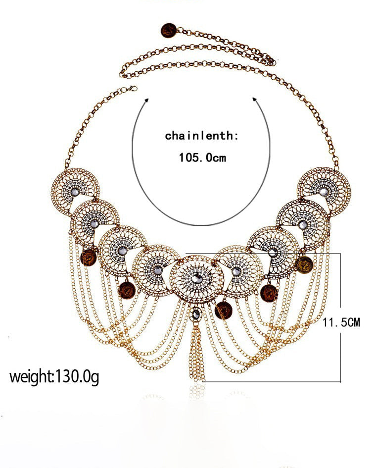 Retro Ethnic Style Tassel Waist Chain