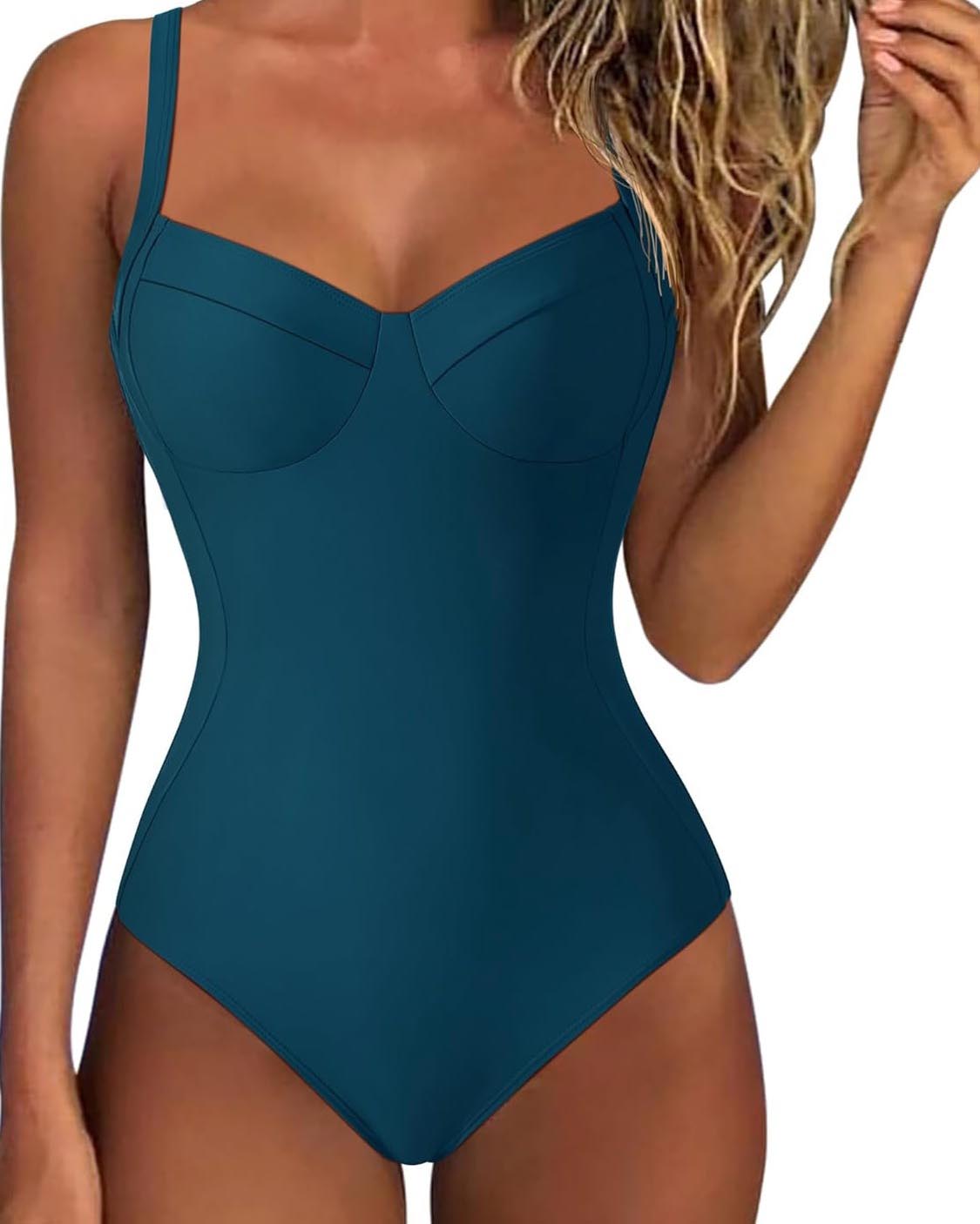 Slingback Underwire Body-Shaping Swimsuit