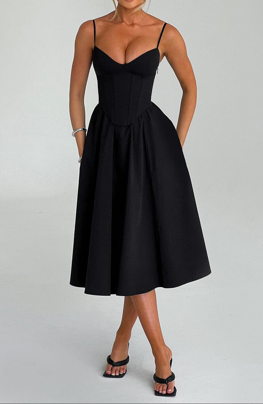 Daniela Midi Dress - Black