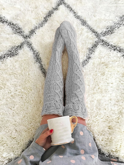 Men's Knee High Socks Outdoor Home Daily Solid Color Spandex Cotton Sporty Simple Cute Casual / Daily 1 Pair for Women