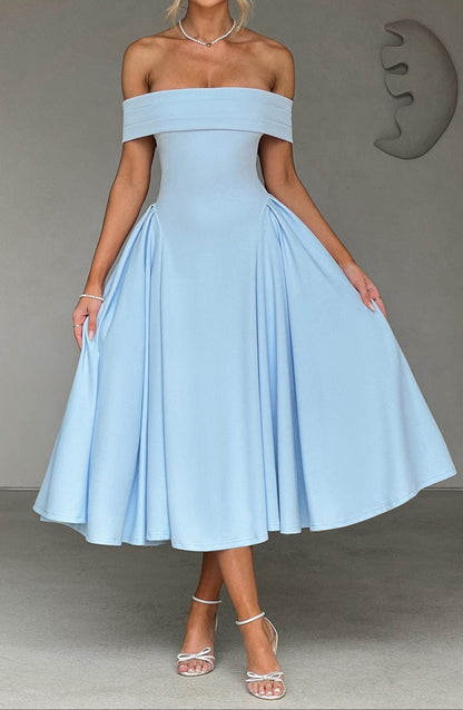 Viola Midi Dress - Blue