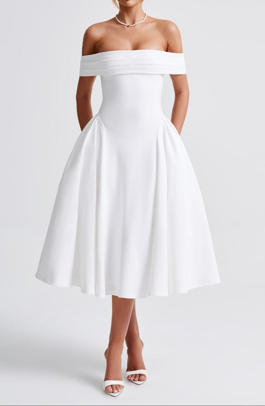Gianetta Midi Dress - Ivory
