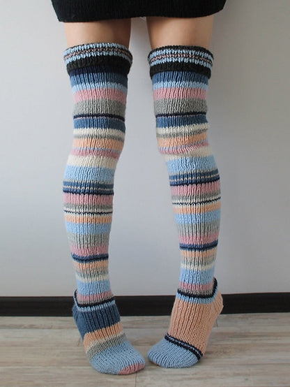 Stockings Christmas Gift Daily Plaid Spandex Cotton Casual Classic Casual / Daily 1 Pair for Women