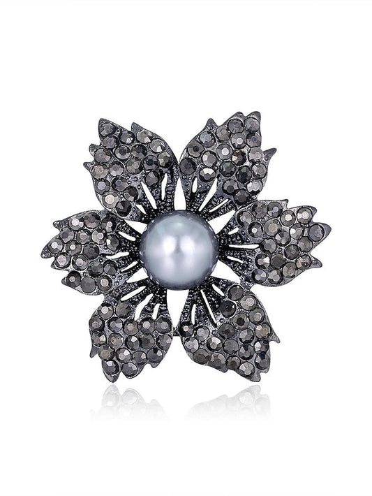 Brooches Chic & Modern Street Flower Brooch / Black / Silver / Fall / Winter / Spring for Women