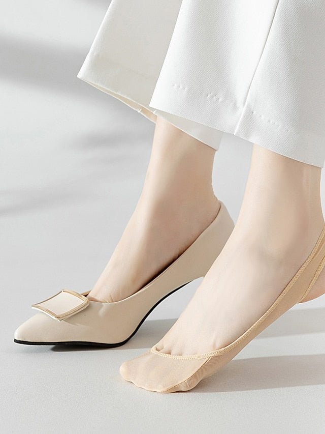 No Show Socks Daily Solid Color Polyester Simple Casual Casual / Daily 1 Pair for Women