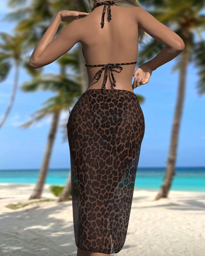 Leopard Print Bikini Set