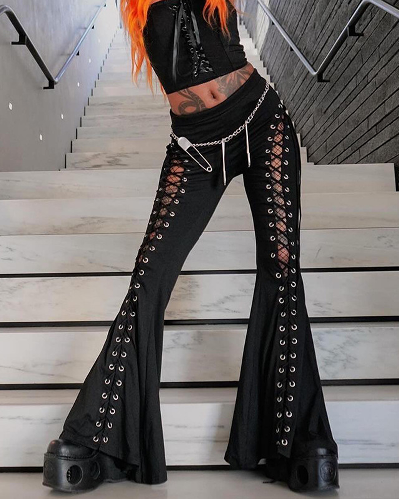 Slim Fit Flared Trousers