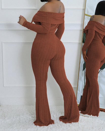 Off-Shoulder Slim-Fit Set