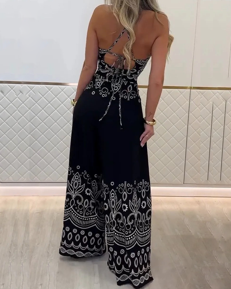 Printed Retro Casual Suit