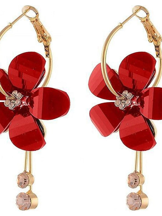 1 Pair Earrings For Daily Festival Acrylic Classic Fashion Petal for Women
