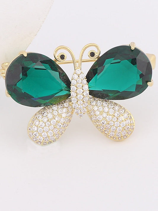 Brooches Retro Butterfly Luxury Sweet Brooch Jewelry Green Bowknot For Office Daily Prom Date Beach for Women