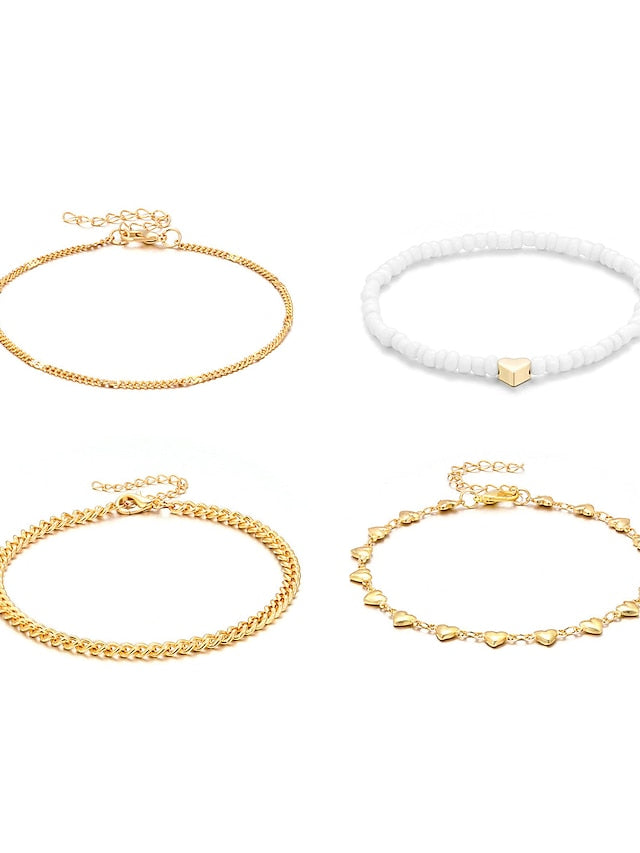 Fashion Outdoor Heart Anklet for Women